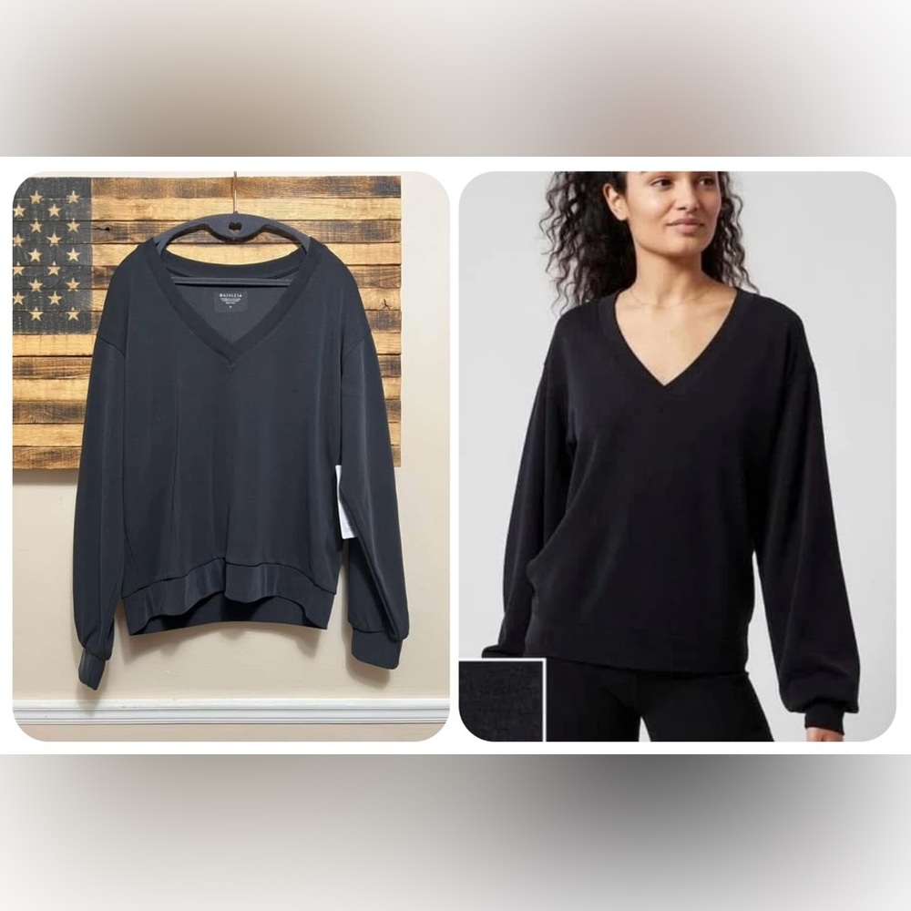 NWT Athleta Willow V-Neck Sweatshirt